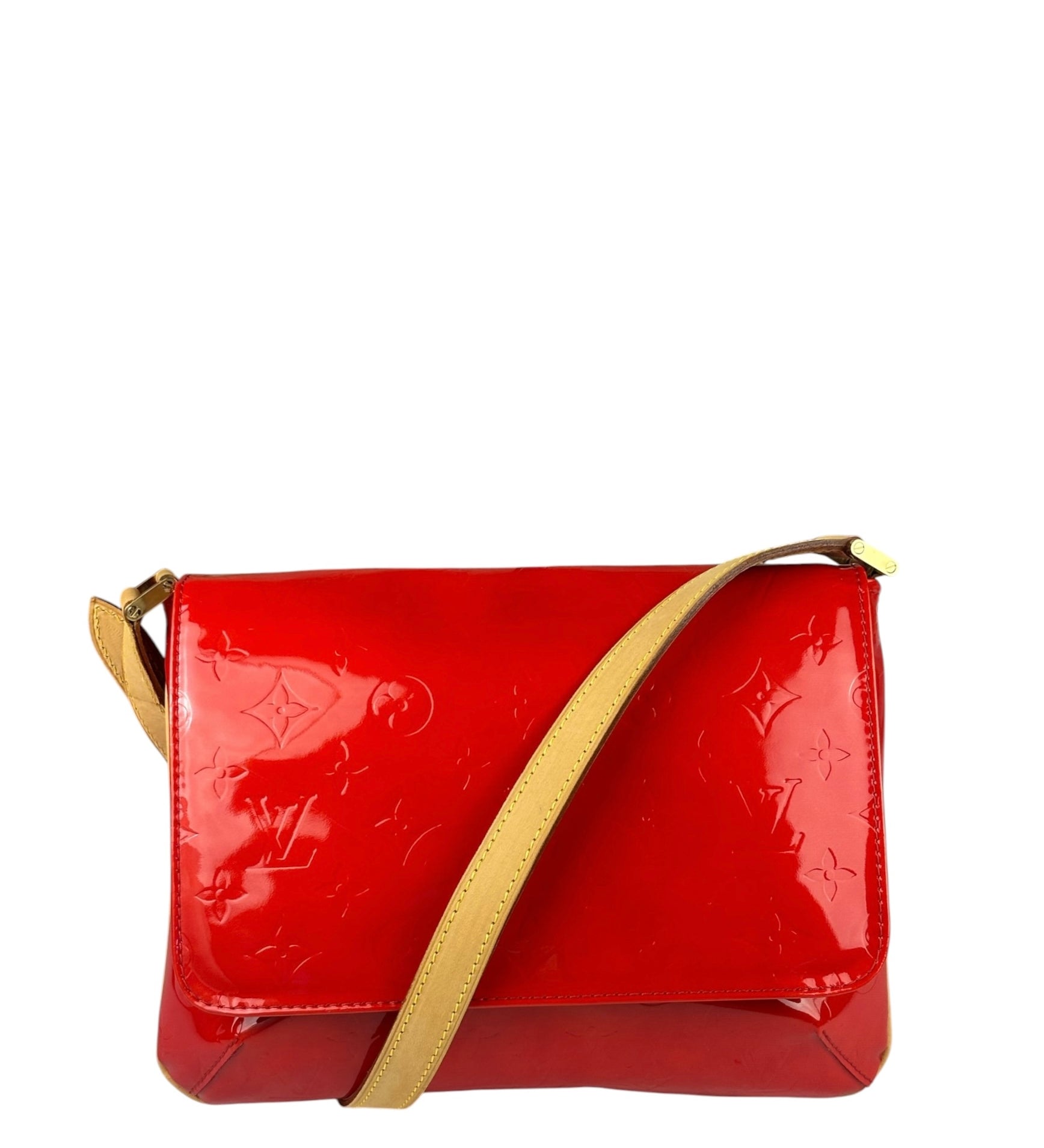 Louis Vuitton Red Vernis Thompson Street Shoulder Bag