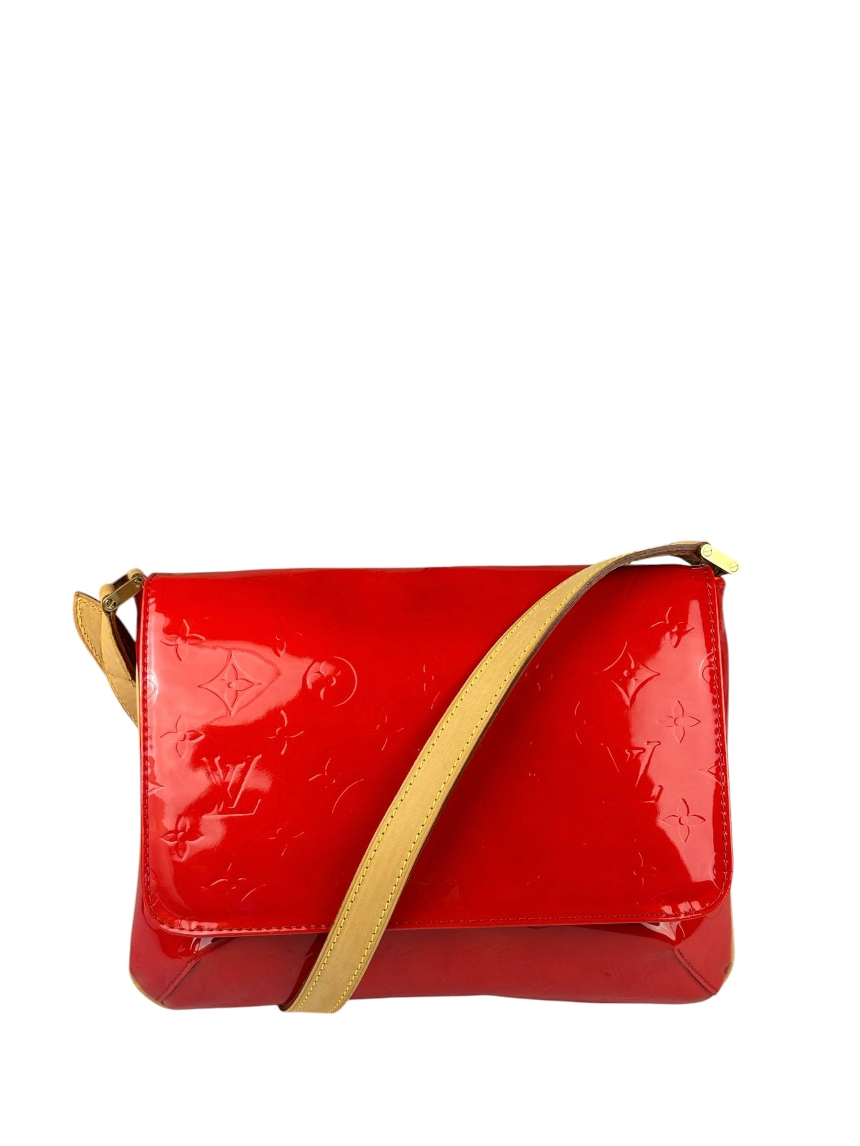 Louis Vuitton Red Vernis Thompson Street Shoulder Bag
