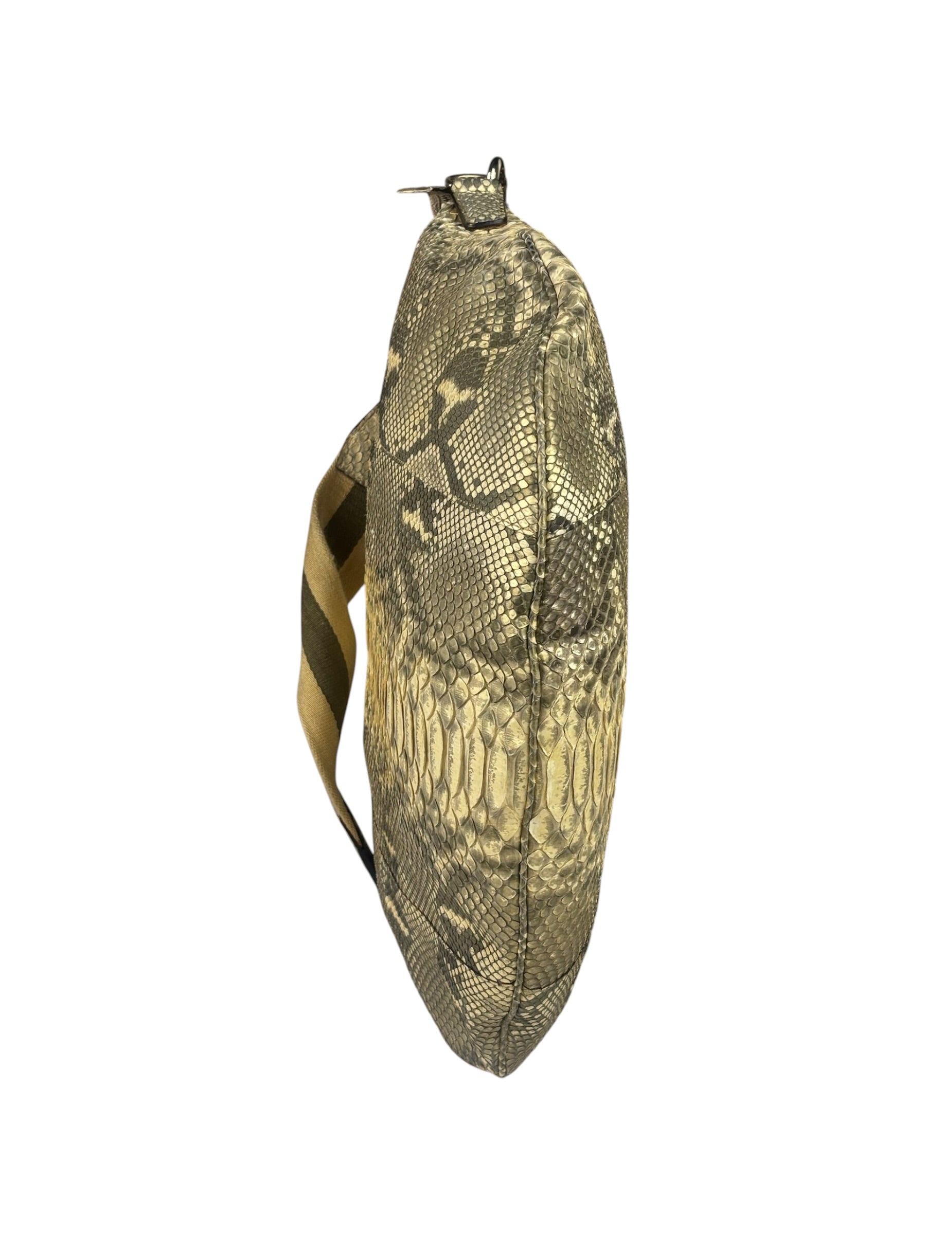 Gucci Light Sand Tones Python Hobo Bag