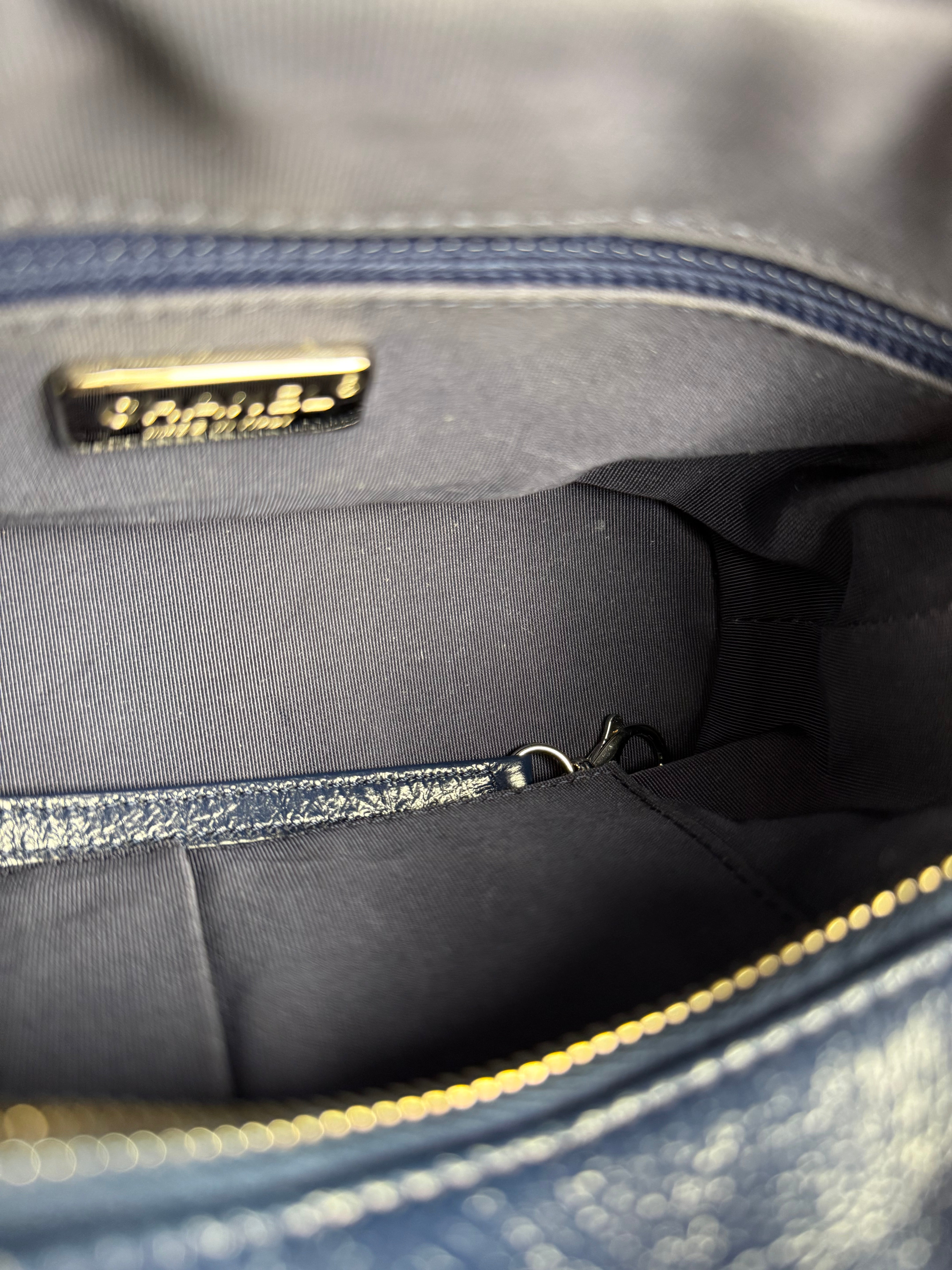 Chanel Gabrielle Small Sequin Hobo Bag Navy 2018