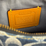 Coach Signature Blue Jacquard Denim Swing Zip Shoulder Bag