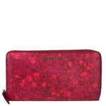 Givenchy Pink Leather Floral Zip-Around Wallet