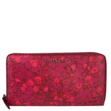 Givenchy Pink Leather Floral Zip-Around Wallet