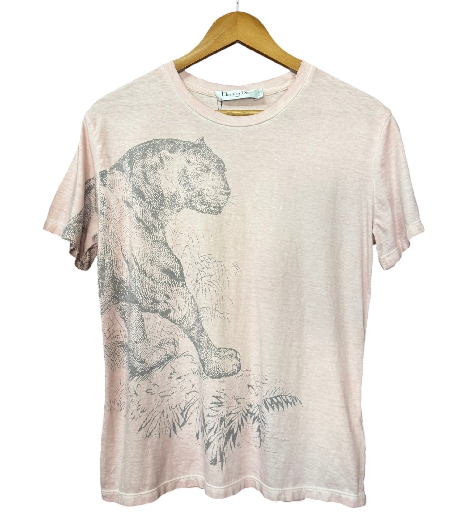 Cristian Dior Pink Dioriviera Animal-Graphic T-shirt