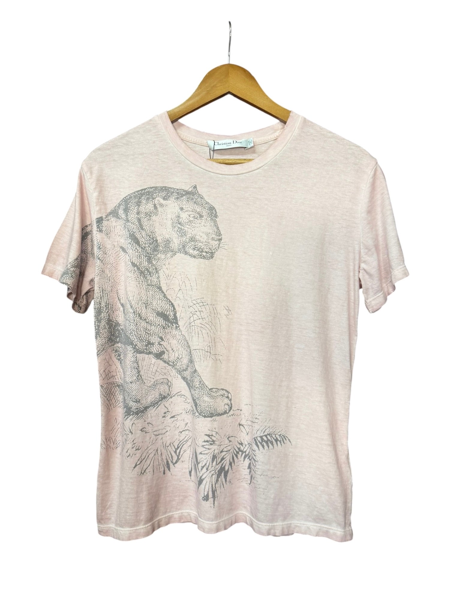 Cristian Dior Pink Dioriviera Animal-Graphic T-shirt
