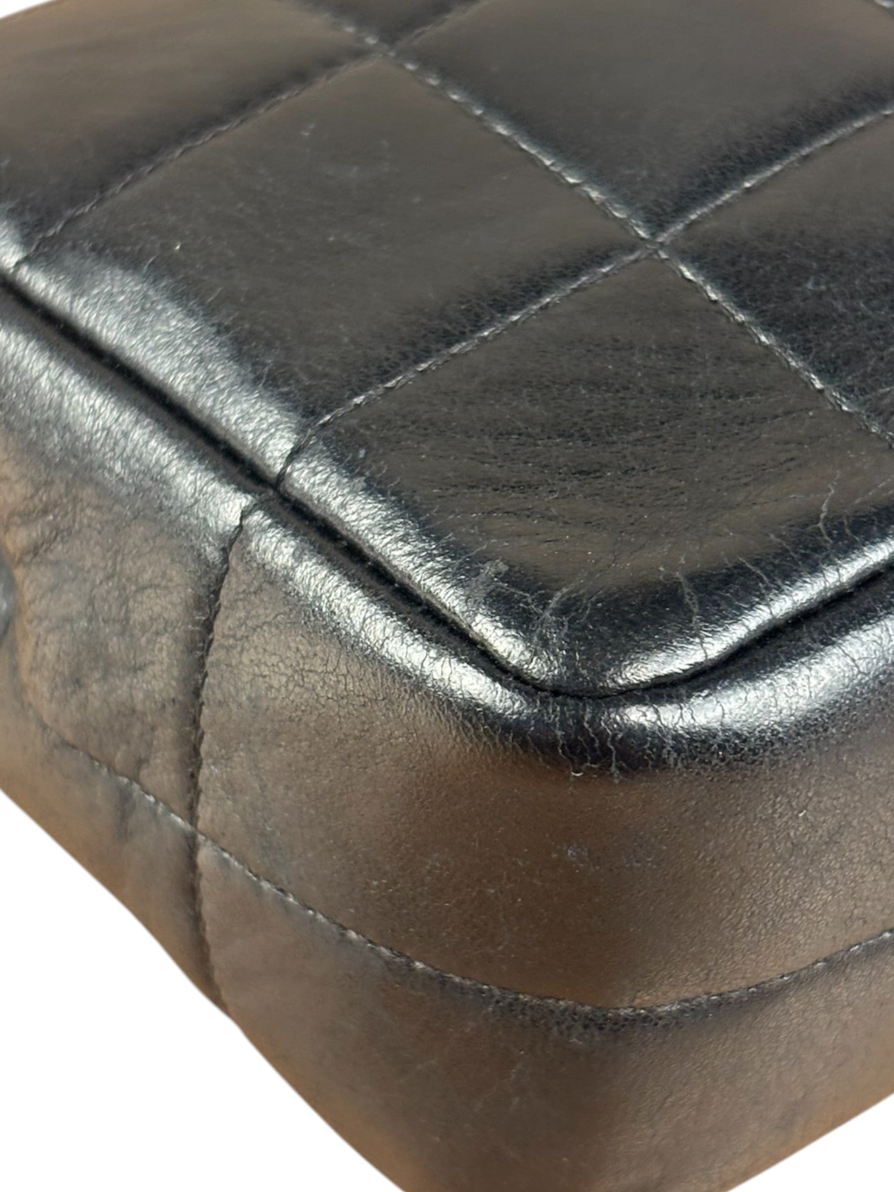 Chanel Black Lambskin Mini Chocolate Bar Flap Bag 2005