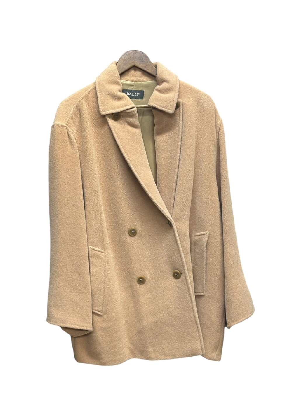 Bally Vintage Light Brown Wool Trench Coat