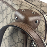 Gucci Brown Leather Trim GG Supreme Soft Trunk Crossbody