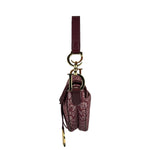 Christian Dior Burgundy Leather Oblique Saddle Handbag