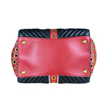 Miu Miu Leather Rings Red Biker Tote