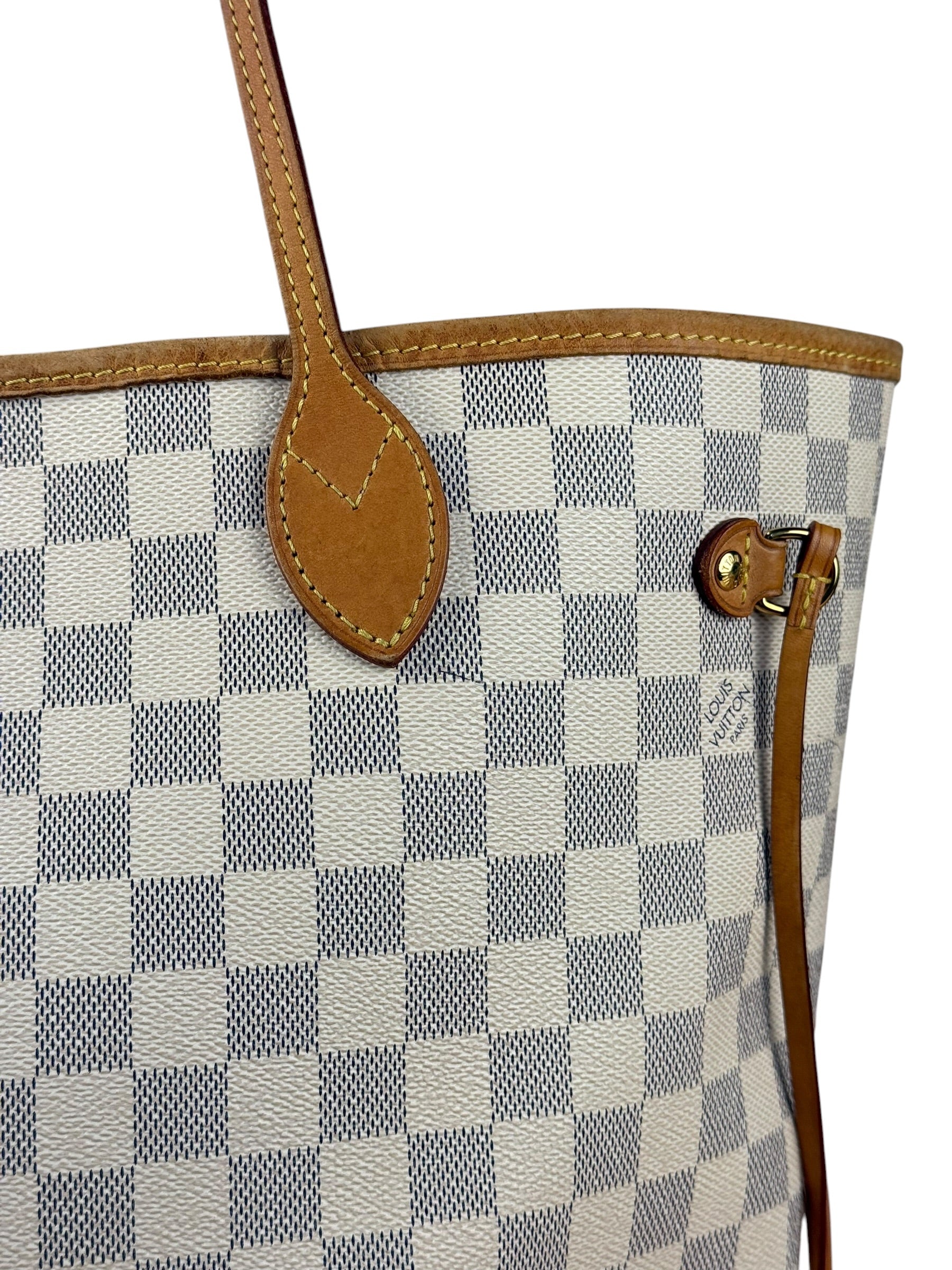 Louis Vuitton Neverfull MM Damier Azure Rose Interior w/ Pouch
