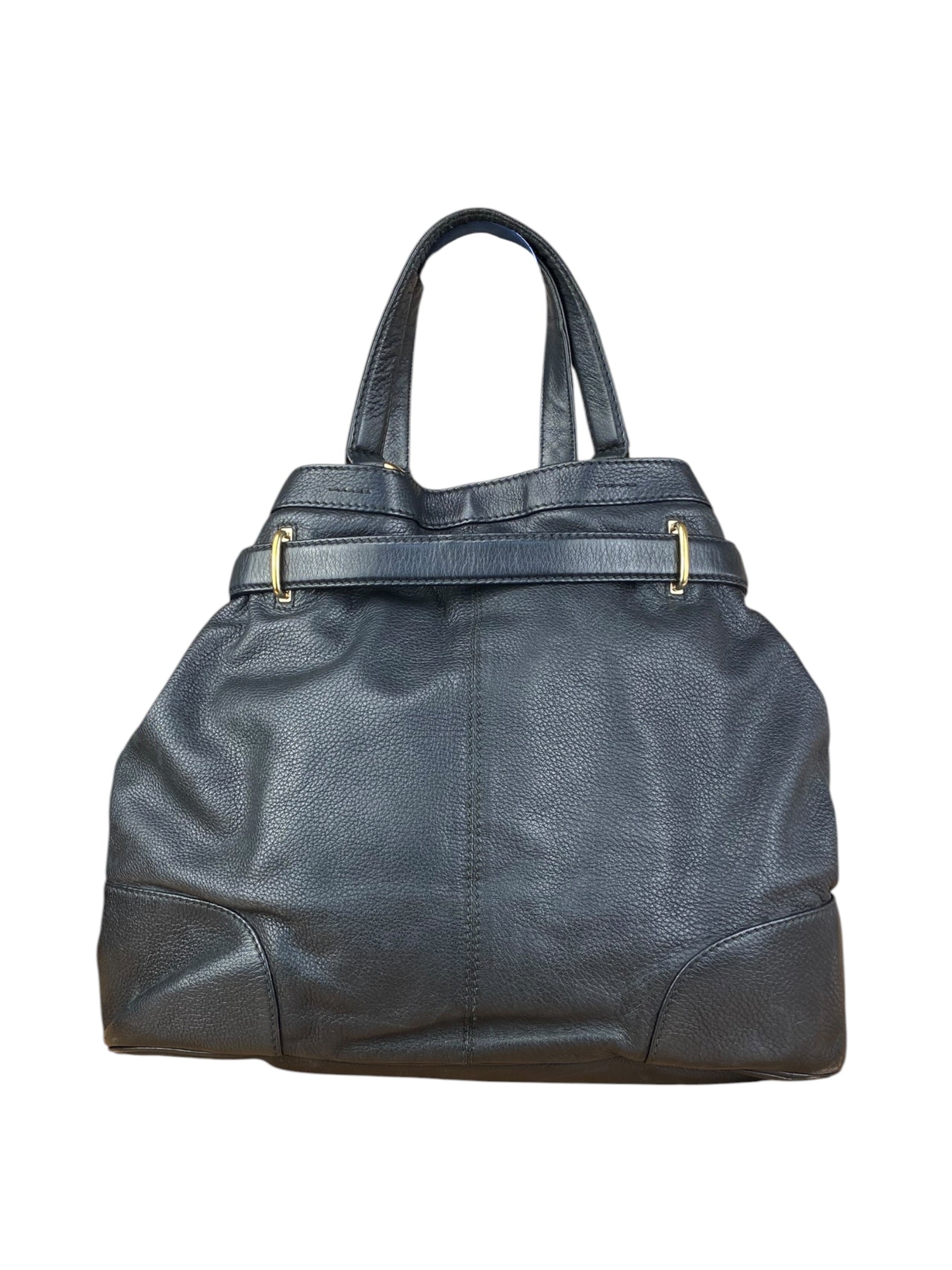 Gucci Vintage Black Leather Sienna Tote