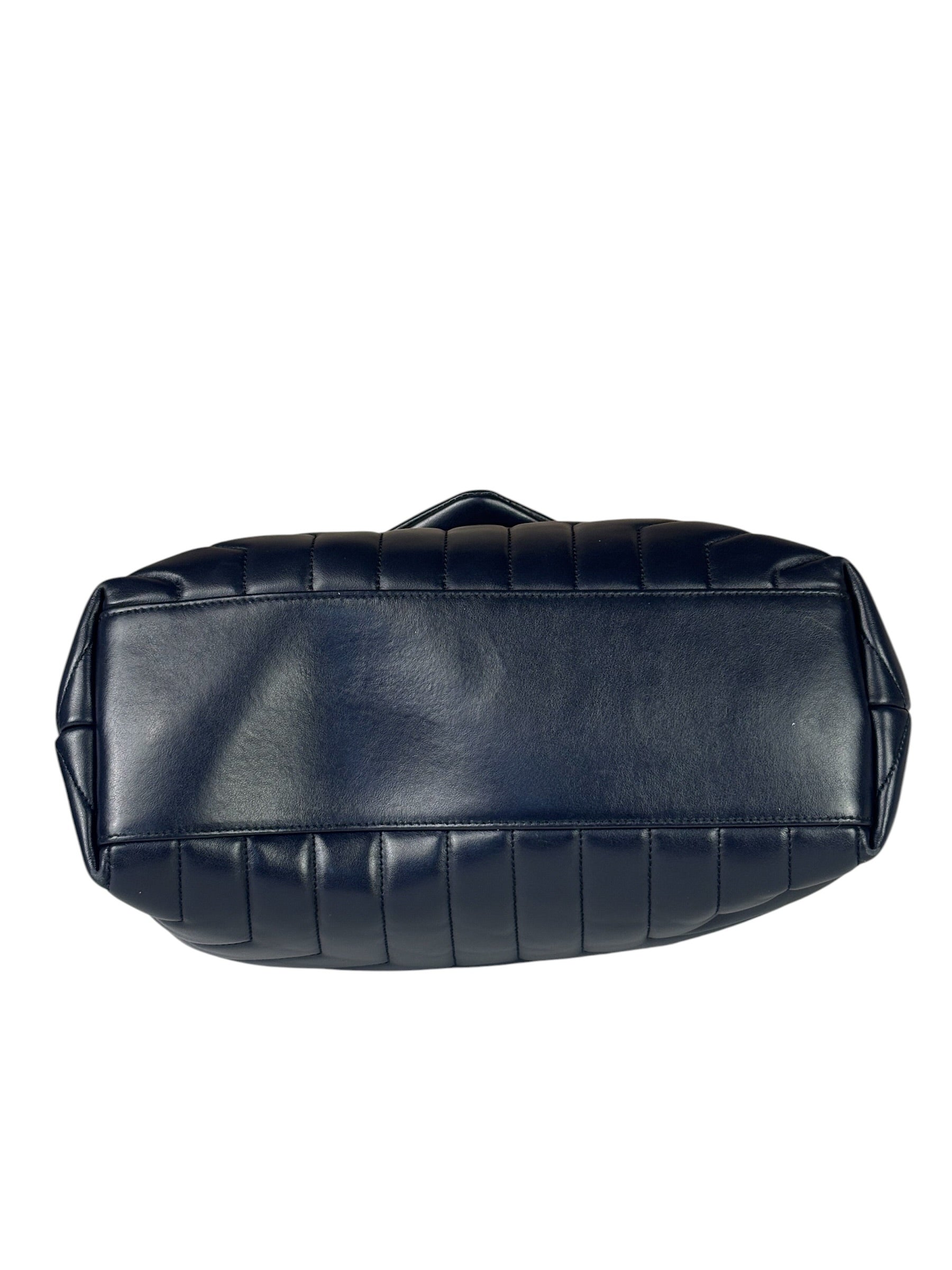 Yves Saint Laurent Navy Blue LouLou Medium Shoulder Bag