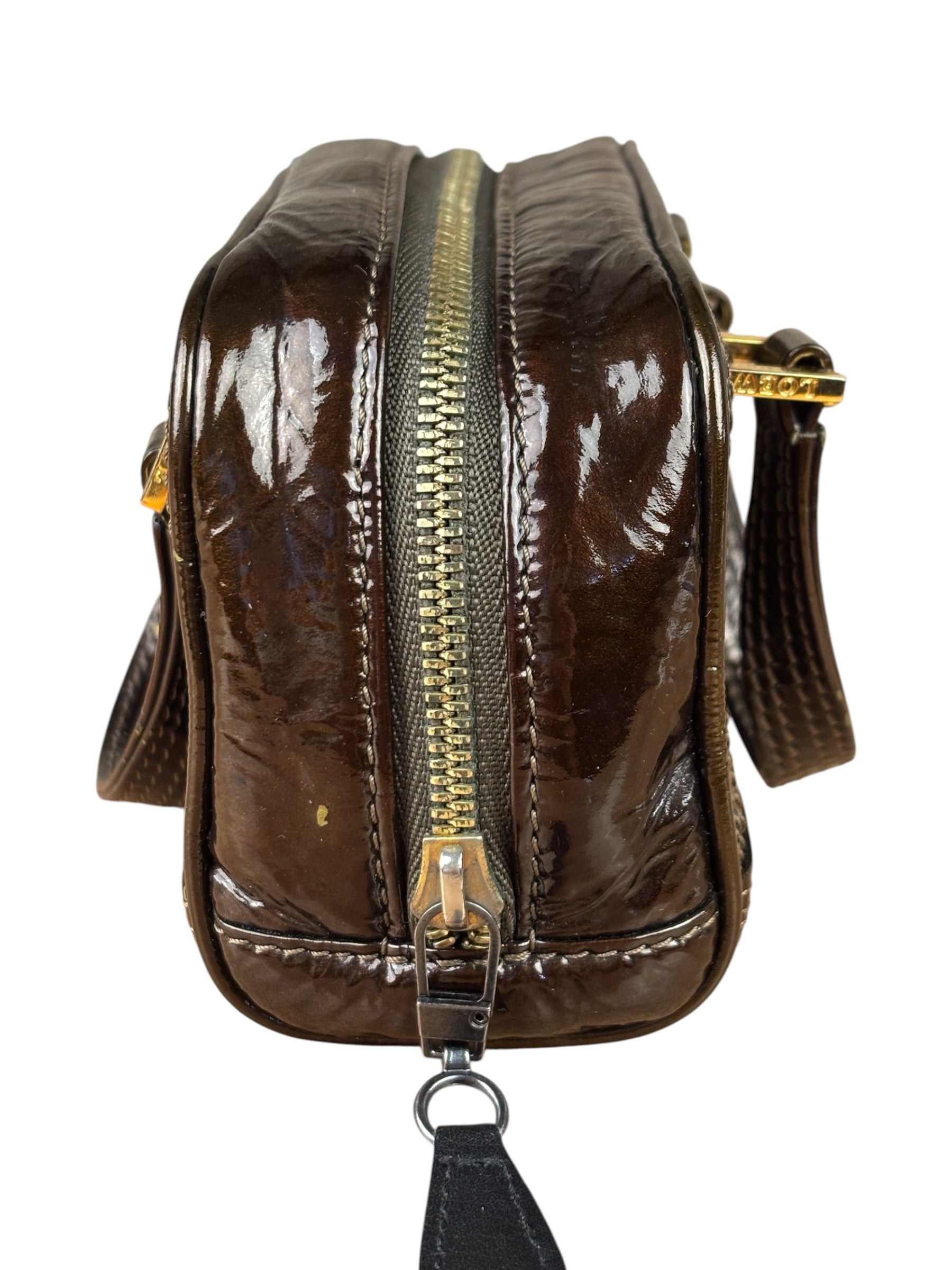 Loewe Metallic Bronze Leather Micro Amazona Mini Handbag