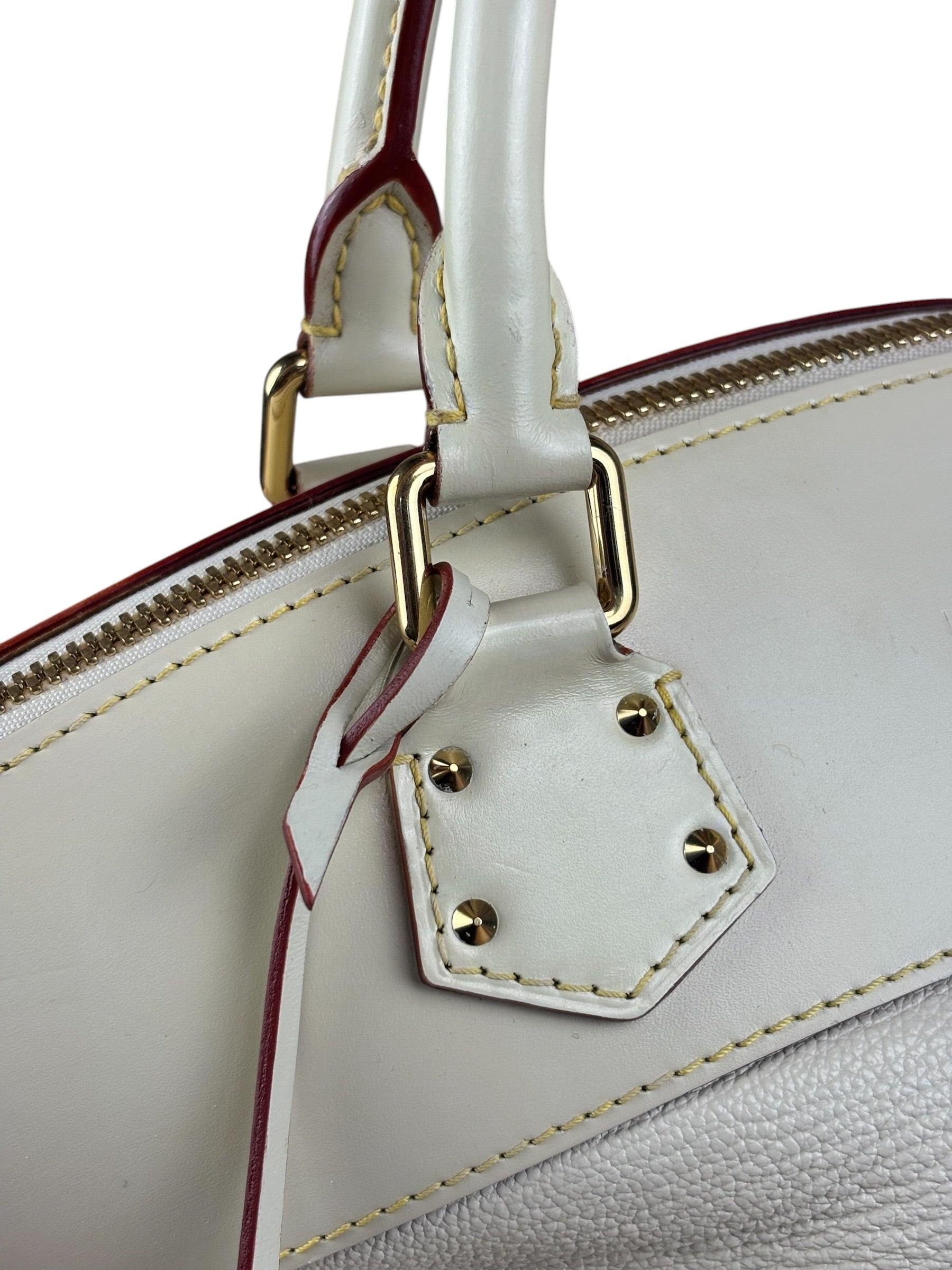 Louis Vuitton Cream Leather Suhali Lockit MM