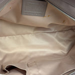 Coach Putty Grey Leather Taylor Eyelet Caryall Shoulder Bag