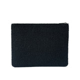 Givenchy Black Wool/Leather Trim Pouch