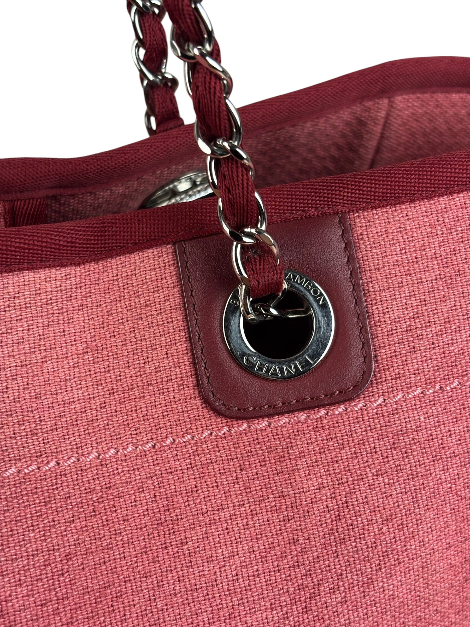 Chanel Coral Pink Medium Deauville Shopping Tote Bag 2014