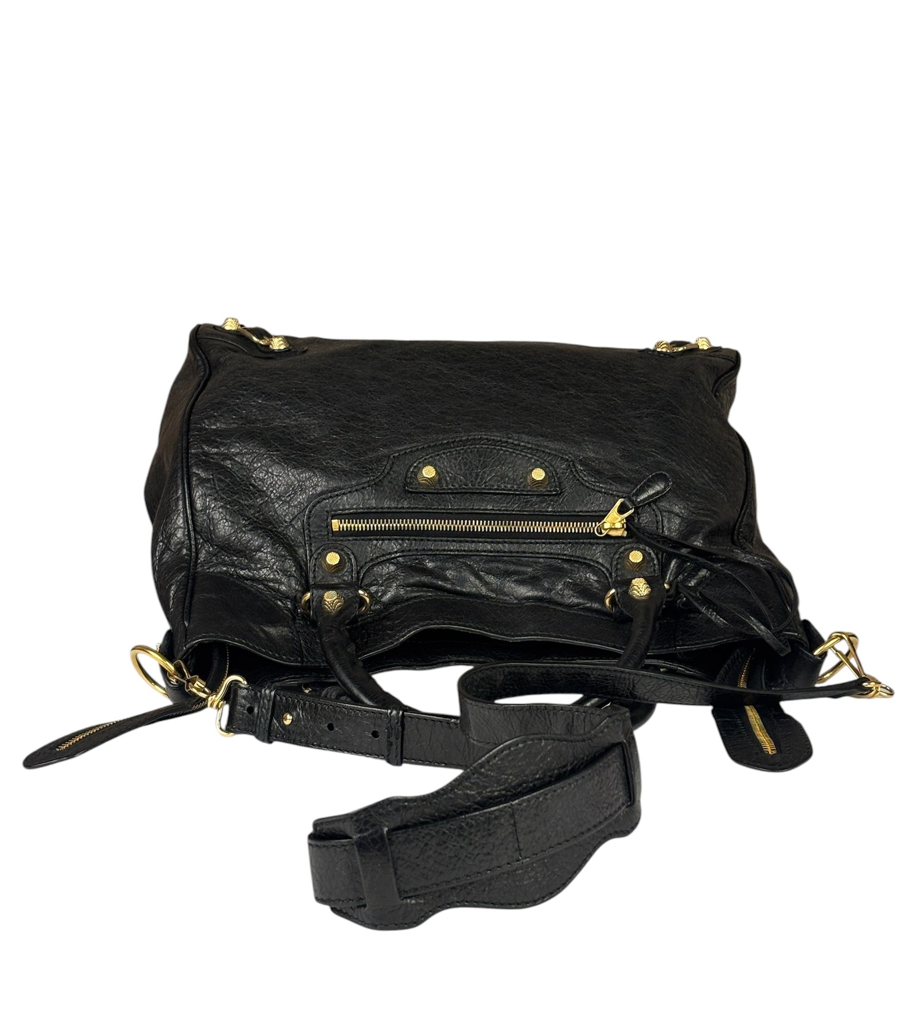 Balenciaga Black Leather Giant 12 City Bag