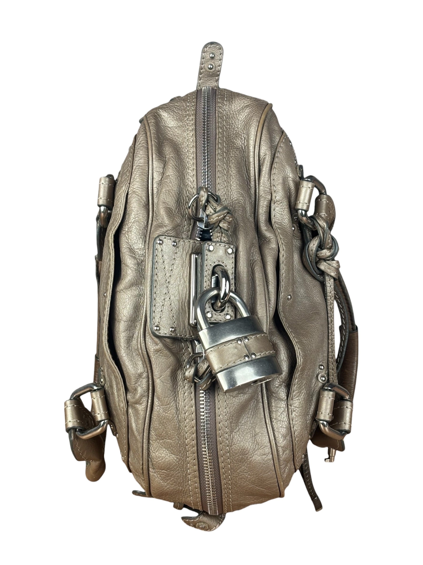 Chloe Metallic Taupe Vintage Paddington