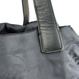Chanel Vintage Black Travel Line Tote Bag
