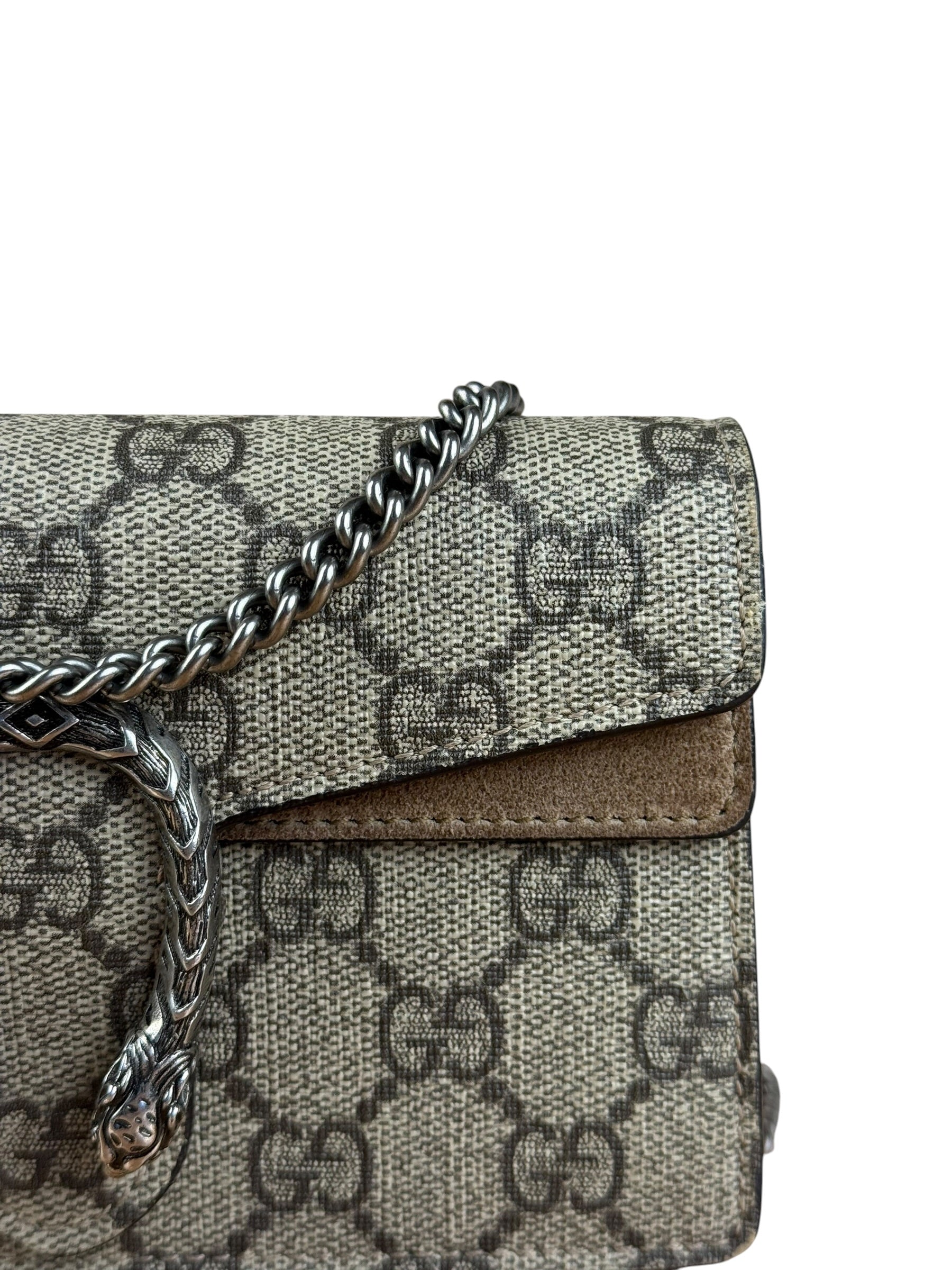 Gucci Dionysus GG Supreme Super Mini Bag Beige/Taupe
