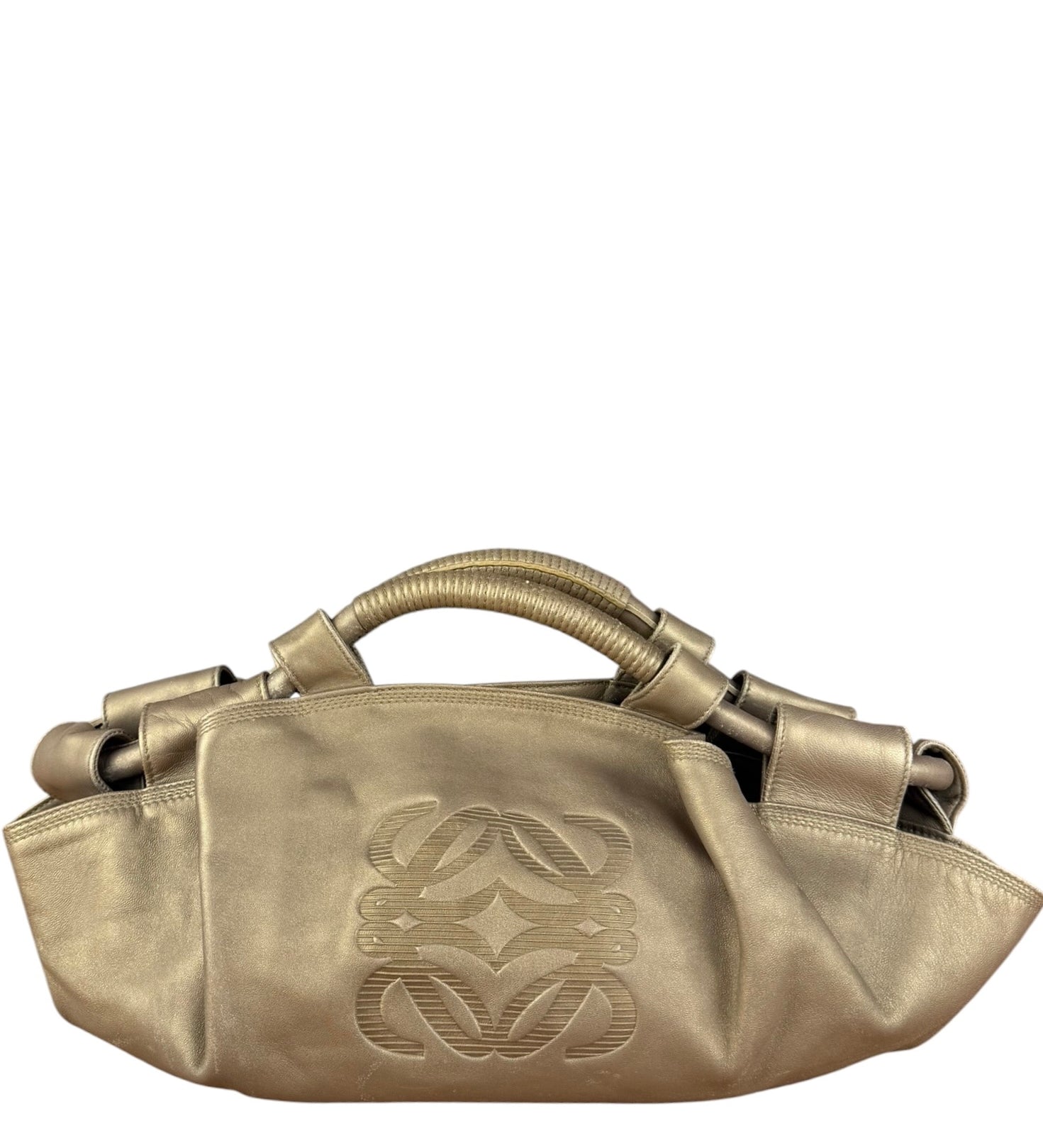 Loewe Vintage Gold Nappa Aire Hobo/Tote Bag