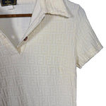 Fendi Embossed FF Short Sleeve Polo Shirt