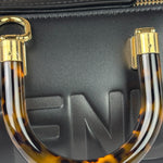 Fendi Black Leather Mini By The Way Boston Bag