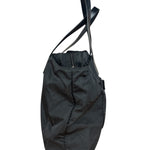 Prada Black Saffiano Leather Strap Tessuto Nylon Tote Bag