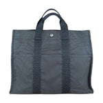 Hermes Herline Canvas Tote Grey