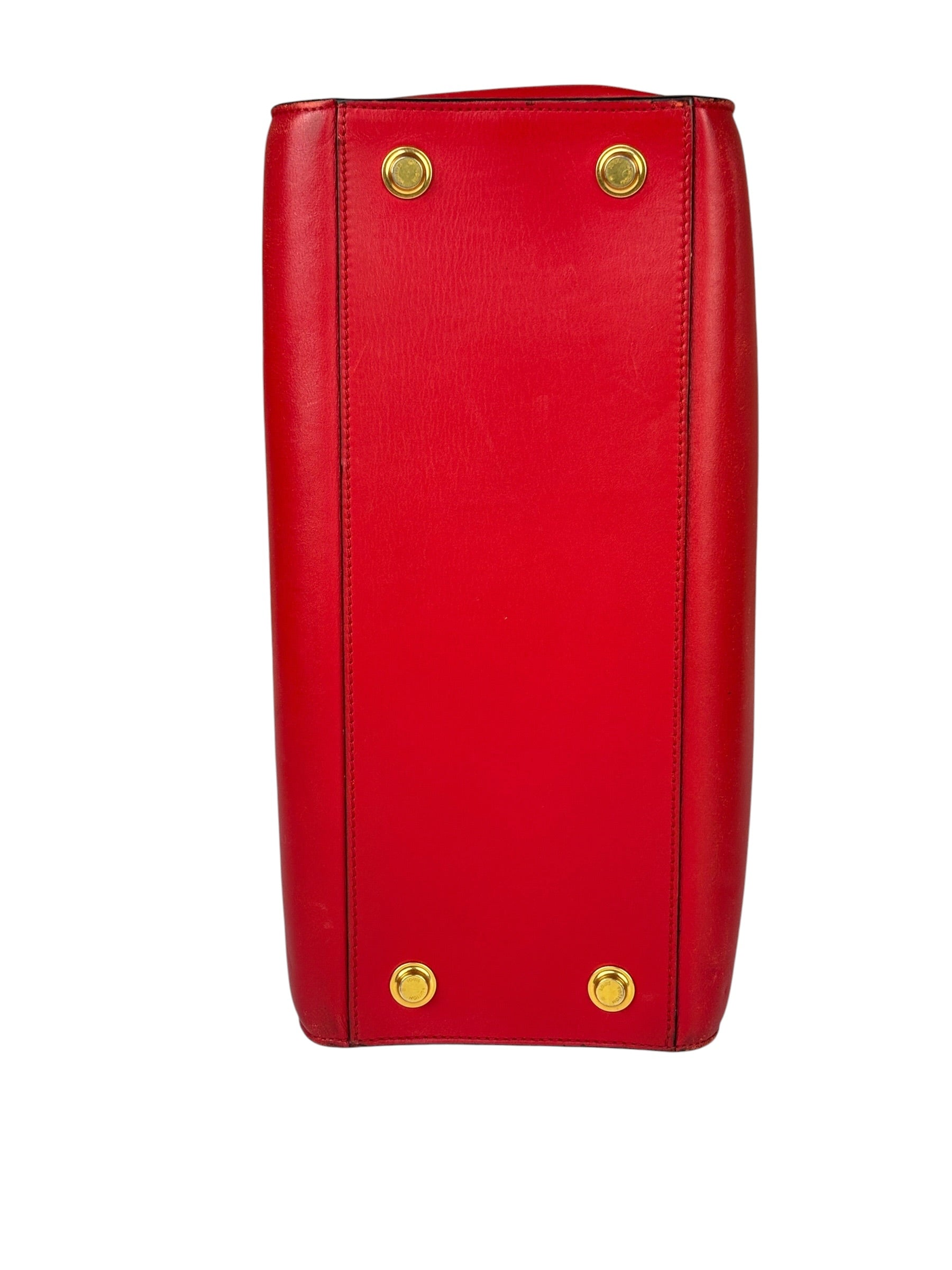 Louis Vuitton Red Leather City Steamer Handbag MM