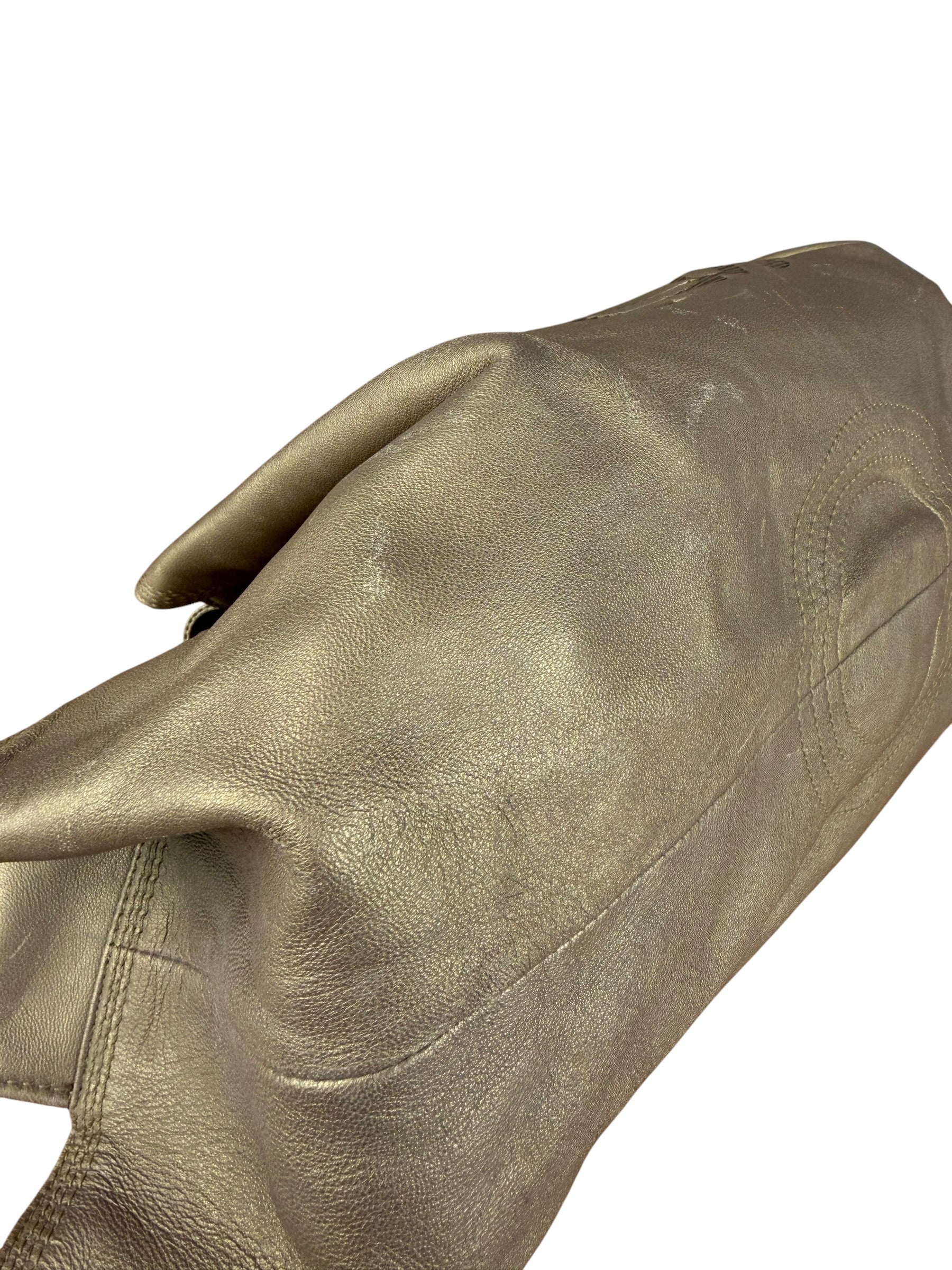 Loewe Vintage Gold Nappa Aire Hobo/Tote Bag
