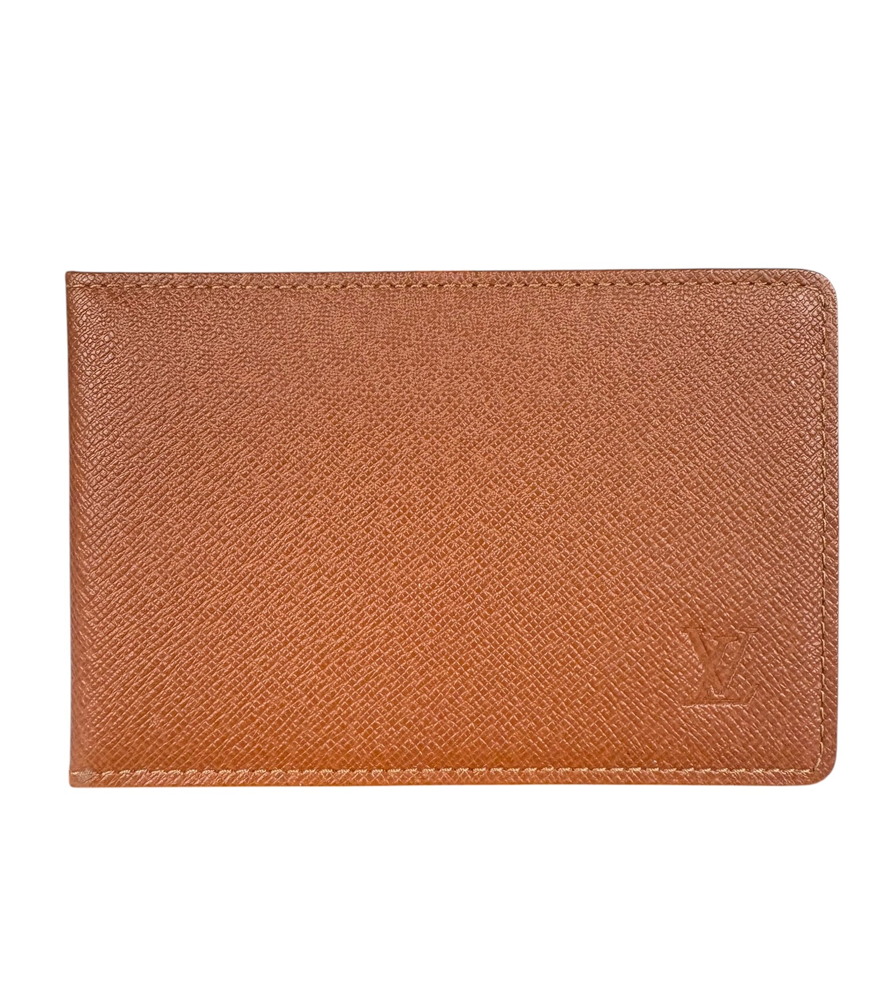 Louis Vuitton Brown Taiga Leather Card Holder