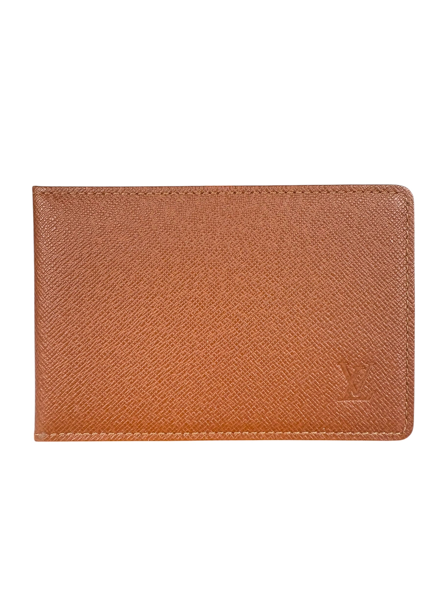 Louis Vuitton Brown Taiga Leather Card Holder