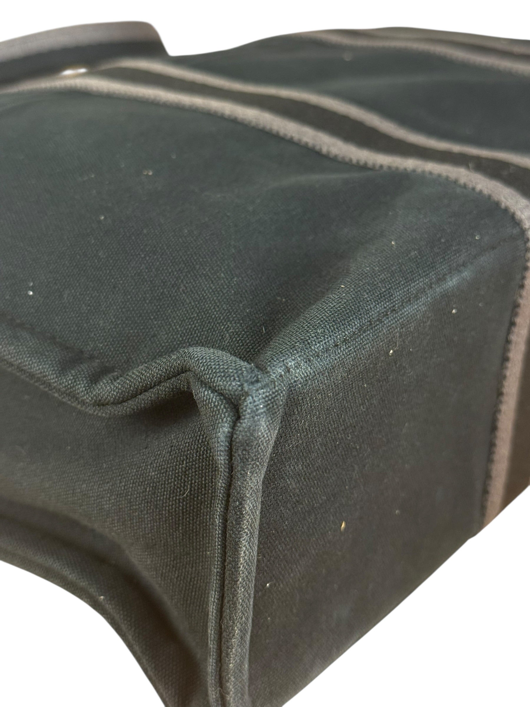 Hermes Fourre-Tout MM Canvas Black Tote