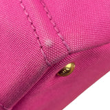 Prada Pink Canvas Canapa Hand Bag