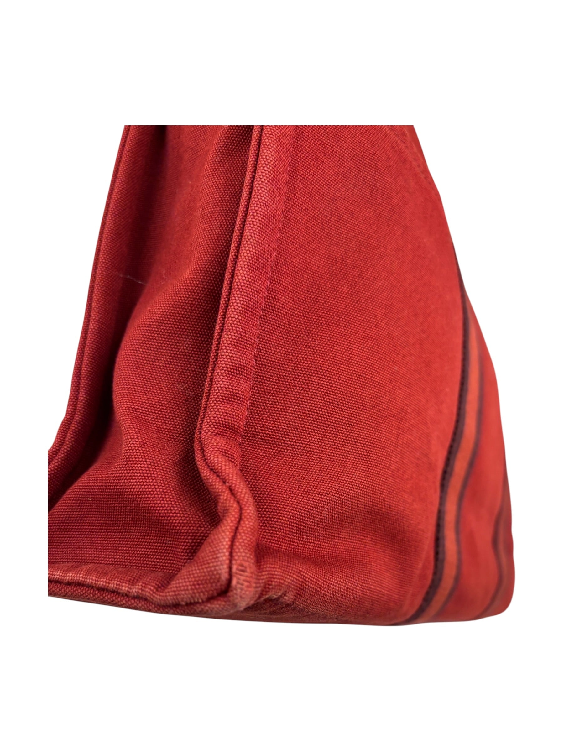 Hermes Vintage Red Denim Fourre-Tout Tote