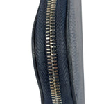 Hermes Navy/Burgundy Silk'In Classique Long Wallet