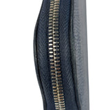 Hermes Navy/Burgundy Silk'In Classique Long Wallet