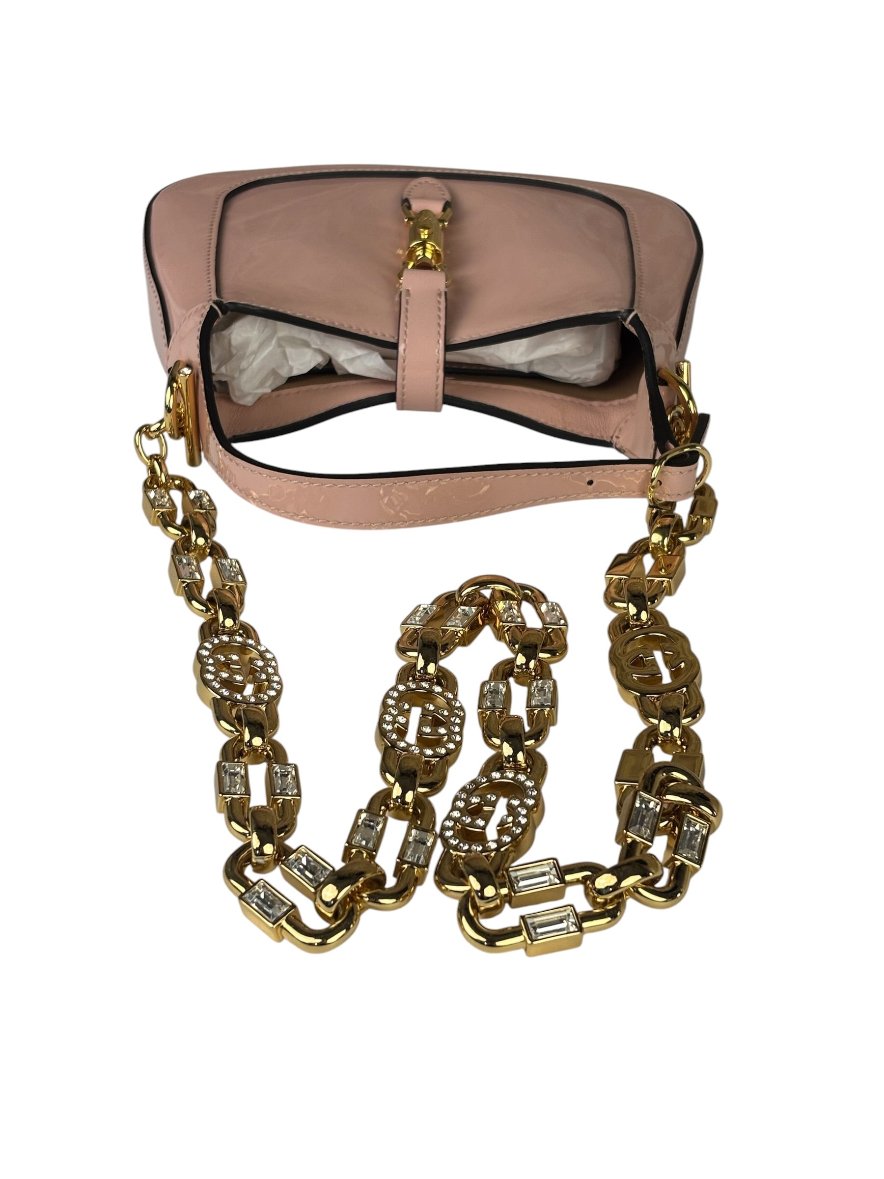 Gucci Pink Patent Leather Mini Jackie 1961 Hobo Bag