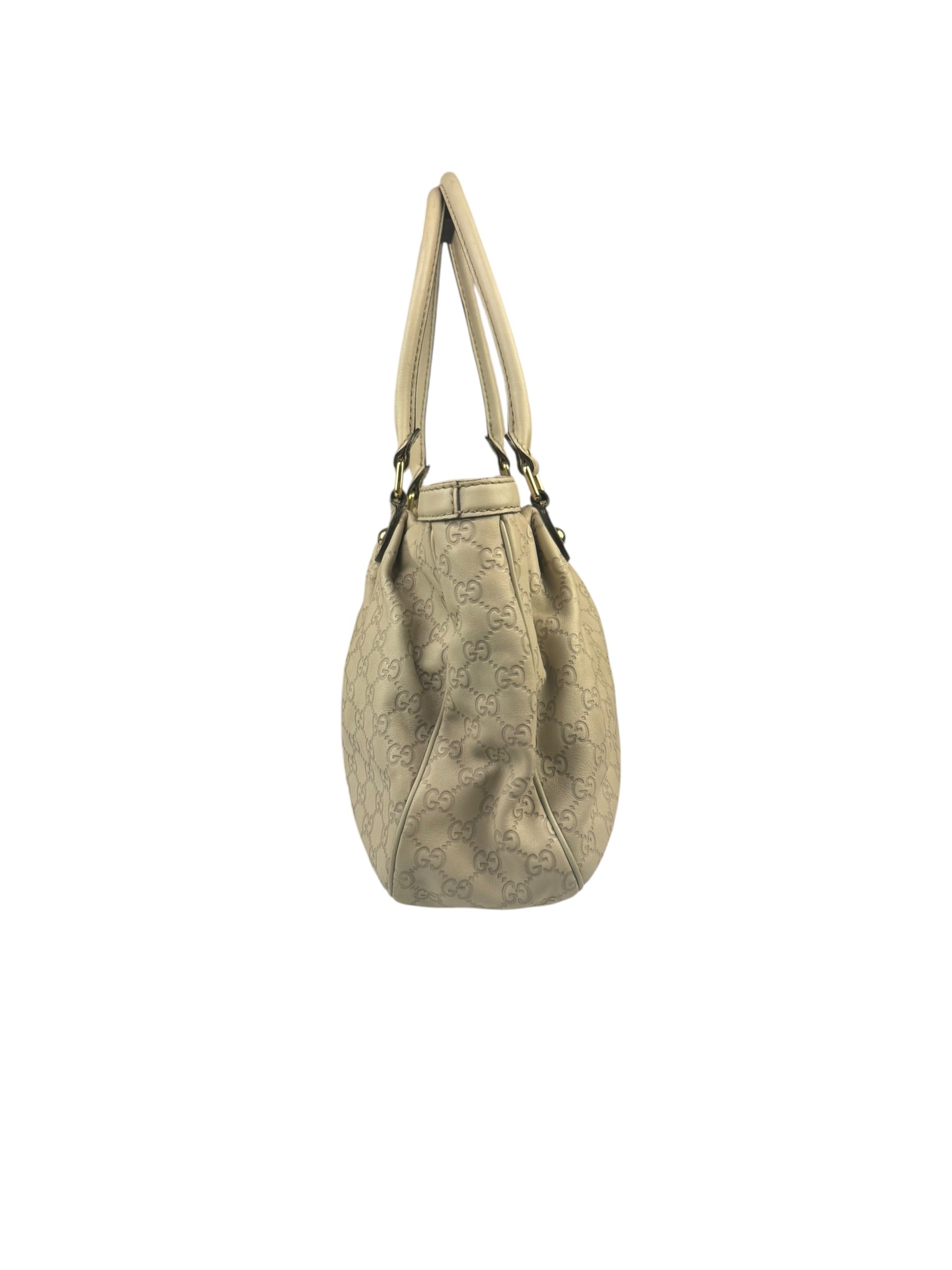 Gucci Beige Guccissima Medium Sukey Shoulder Tote