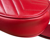 Gucci Red Leather Marmont Matelasse Waist Belt Bag