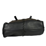 Bottega Veneta Black Intrecciato Fringe Shoulder Bag