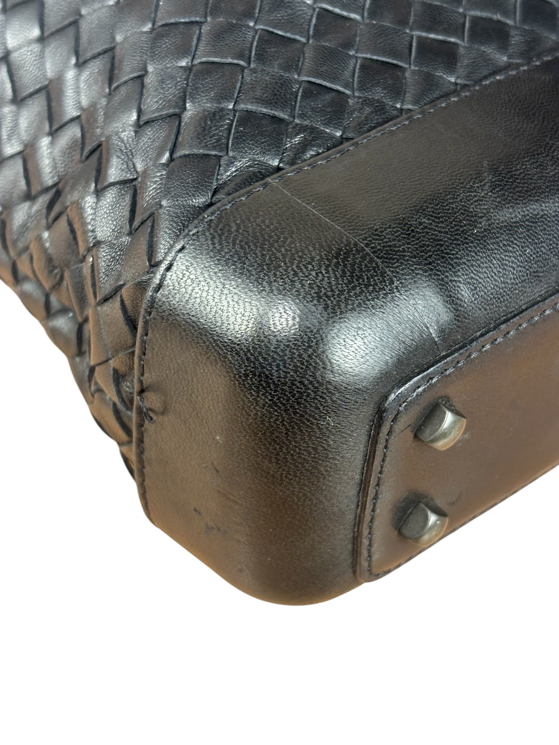 Bottega Veneta Black Intrecciato weave Shoulder bag