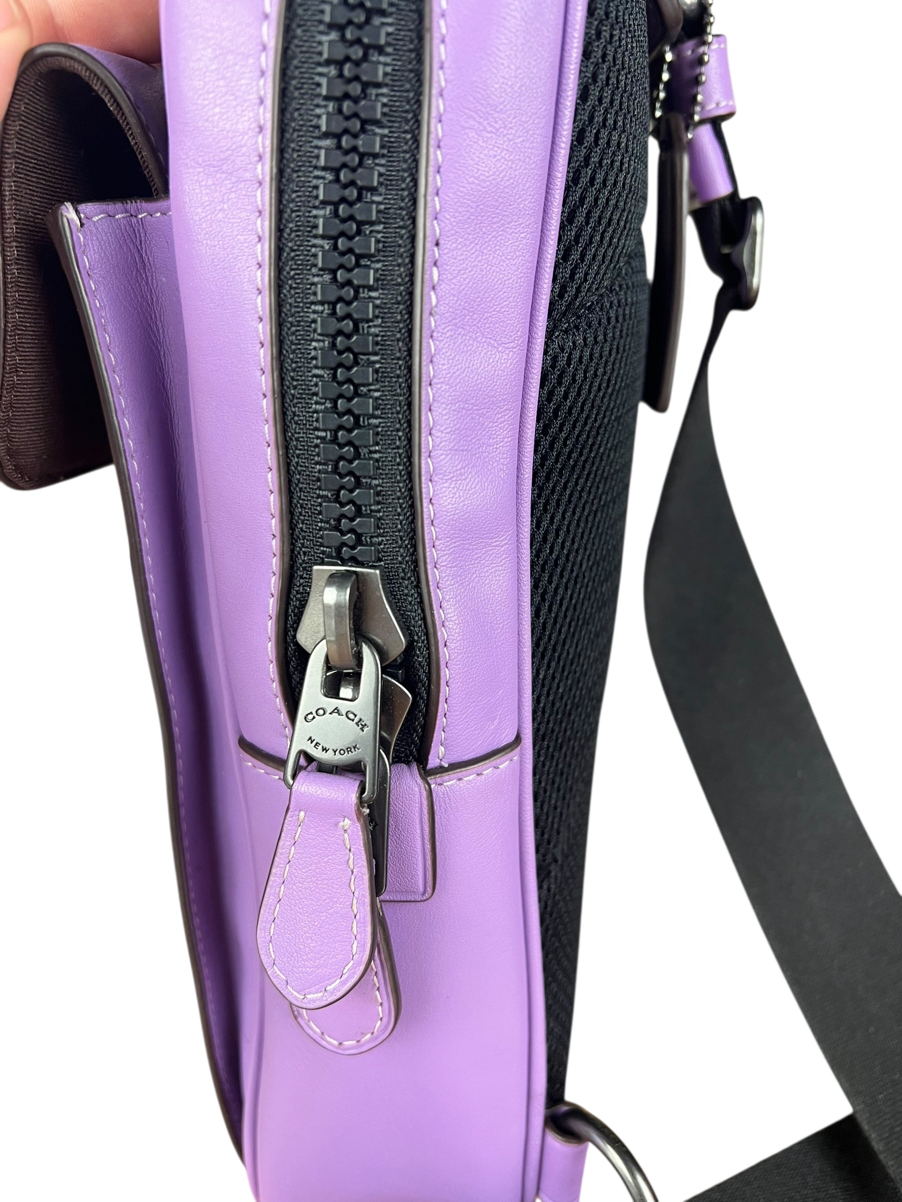 Coach Track Pack Crossbody Purple
