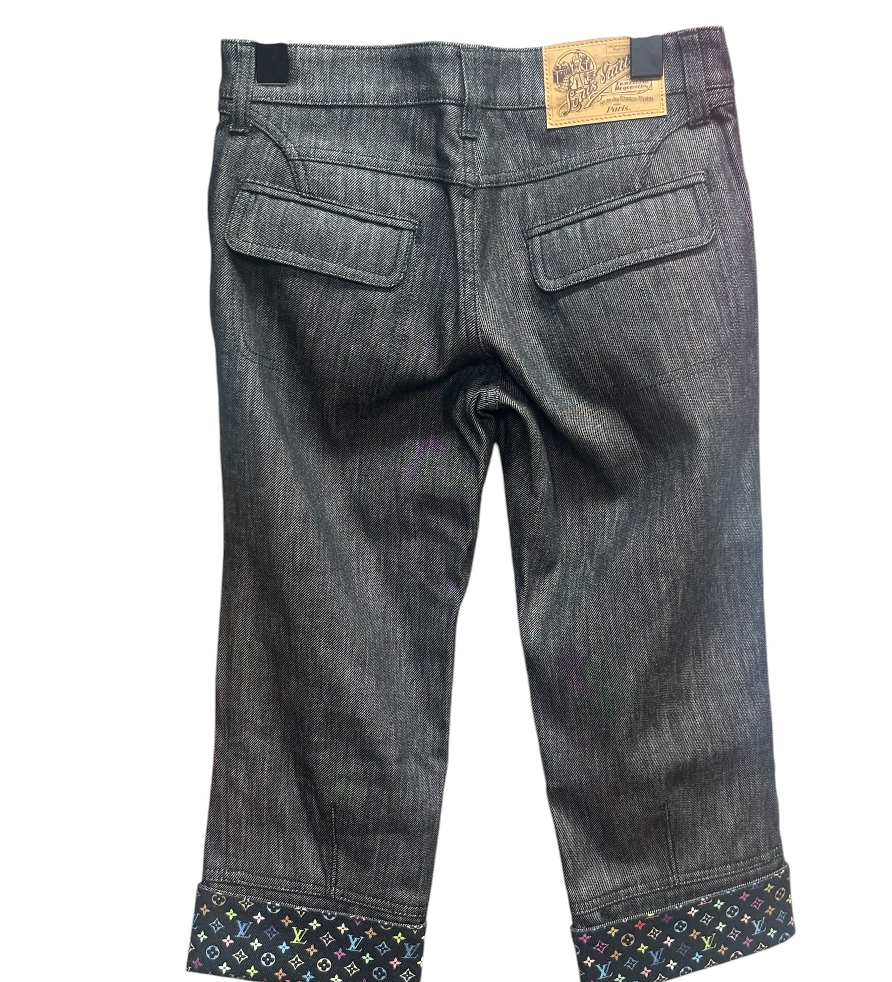 Louis Vuitton Grey Denim Cropped Pants