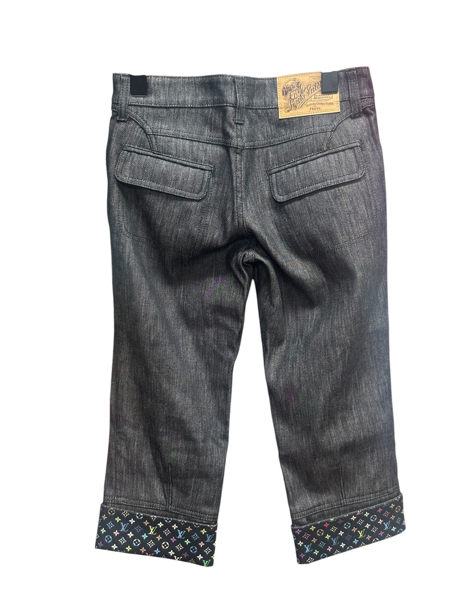 Louis Vuitton Grey Denim Cropped Pants