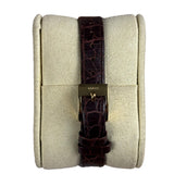 Gucci 6000.2.L Round Roman Dial Leather Band