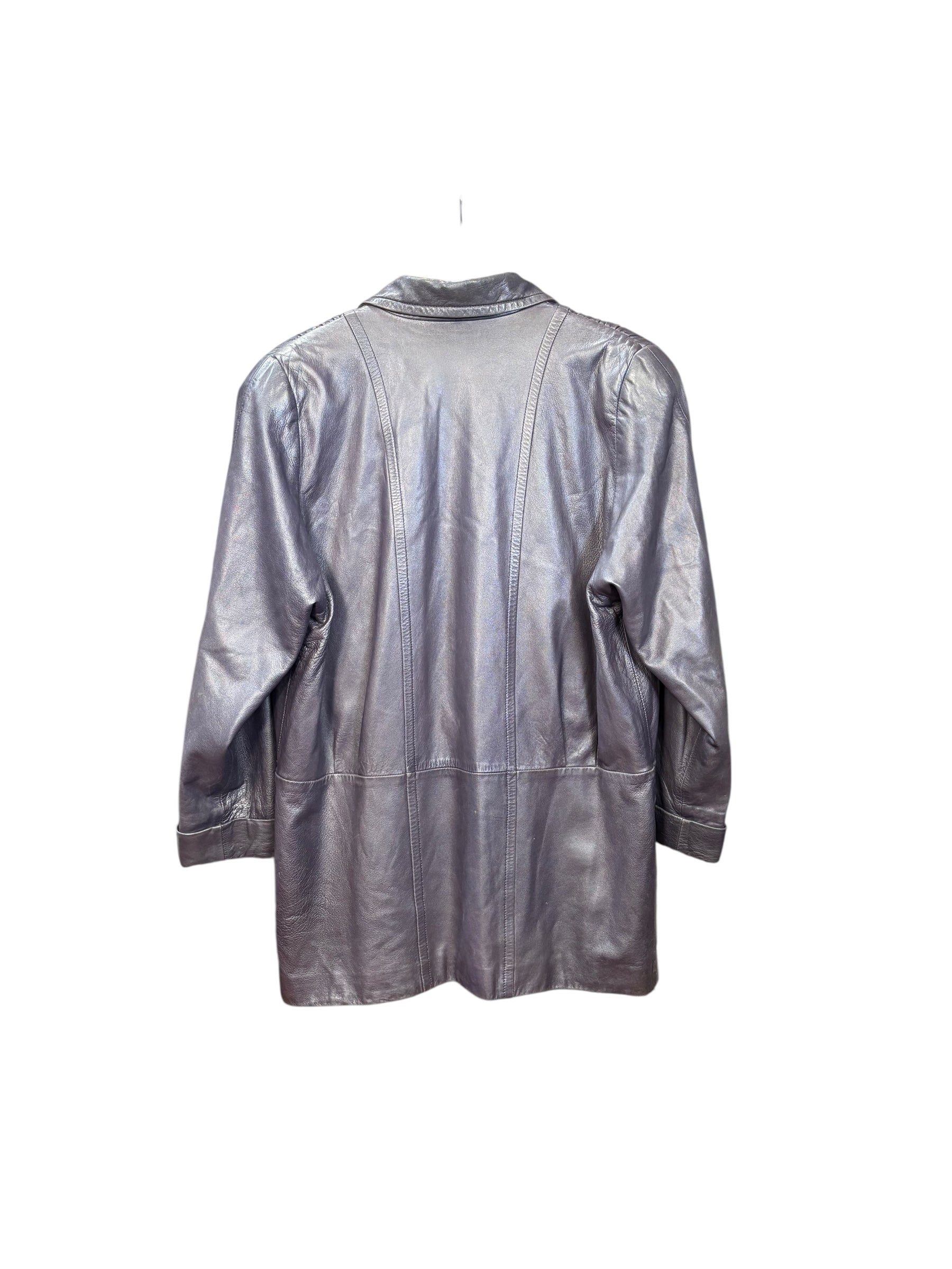 Pierre Balmain Vintage Purple Leather Coat